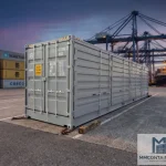40 Fuß High Cube Open Side Container – Fenstergrau