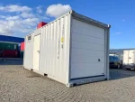 20 Fuß Containergarage mit Rolltor Sektionaltor Fenster Grau RAL 7040 – Bild 2