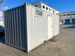 20 Fuß Containergarage mit Rolltor Sektionaltor Fenster Grau RAL 7040 – Bild 14