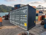 20 Fuß HC Container mit Offene Seite, Anthrazitgrau