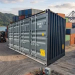 20 Fuß HC Container mit Offene Seite, Anthrazitgrau