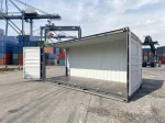 20 Fuß HC Container mit Offene Seite, Anthrazitgrau – Bild 3