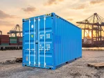 20 Fuß High Cube Seecontainer, Kobaltblau